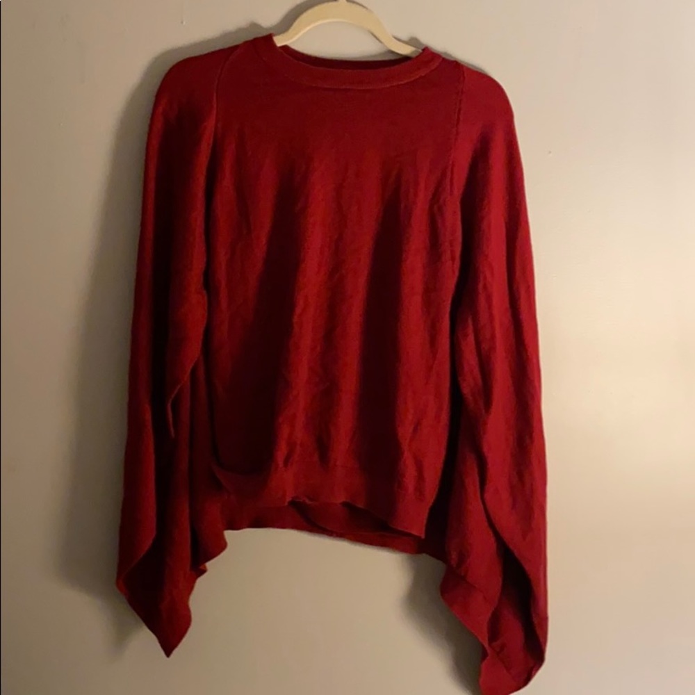 Unique DKNY Cape Red Sweater